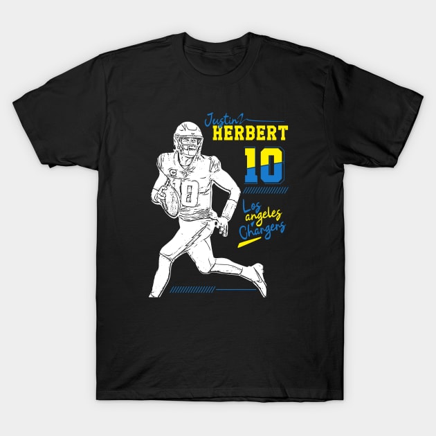 Justin herbert || los angeles chargers T-Shirt by Aloenalone